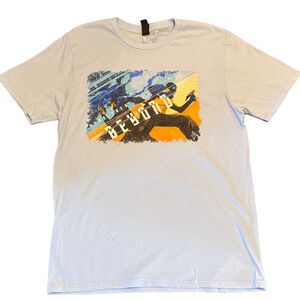 Star Trek Beyond Movie Themed Light Blue Graphic Tee Size L NWOT